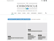 Tablet Screenshot of chronicle.durhamcollege.ca